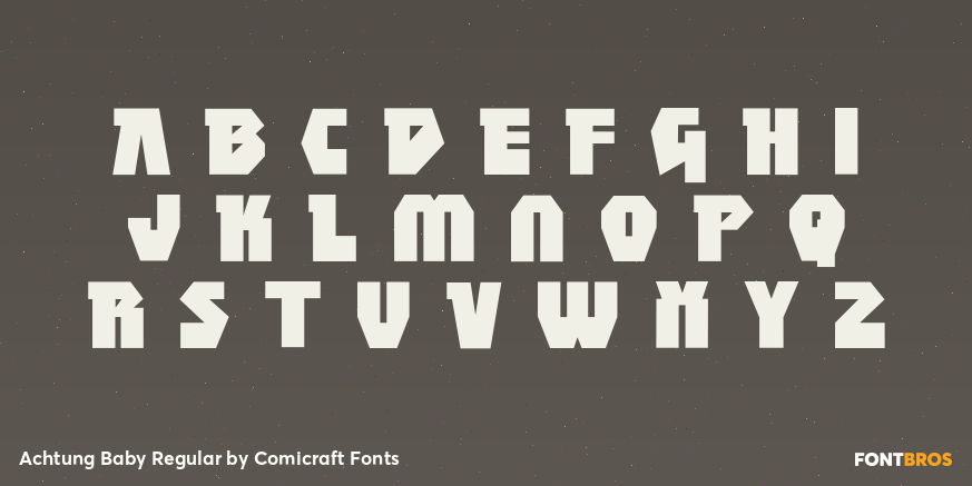 Achtung Baby Regular Font Poster #1