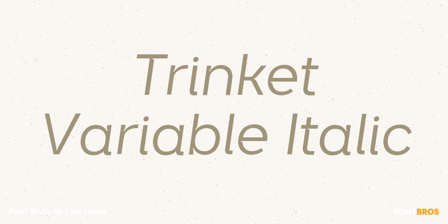 Trinket Variable Italic Poster