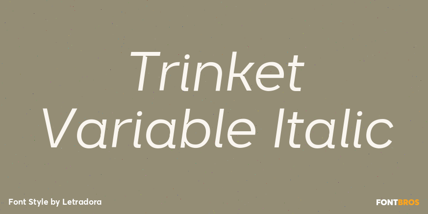 Trinket Variable Italic Poster