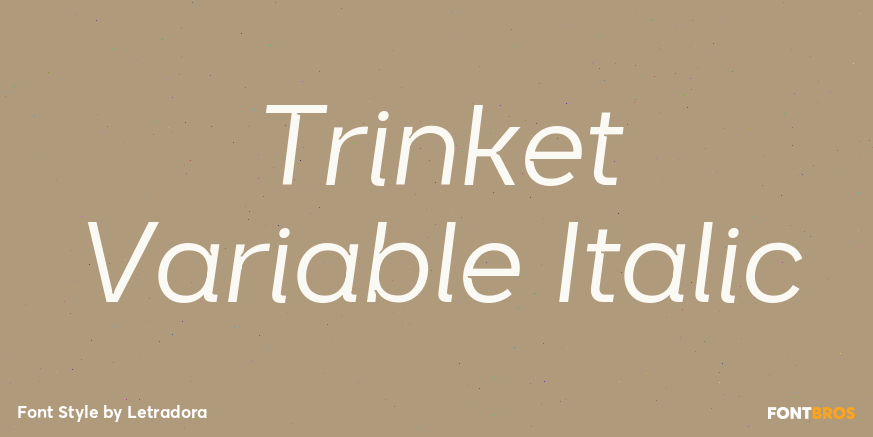 Trinket Variable Italic Poster