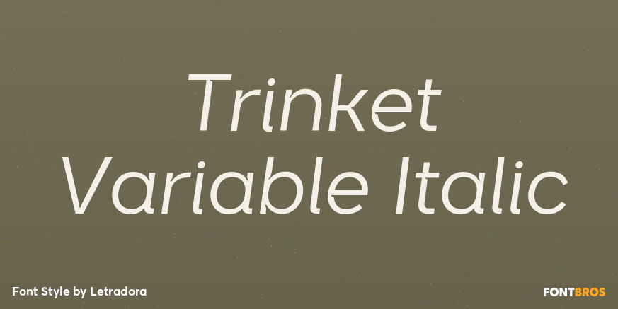 Trinket Variable Italic Poster