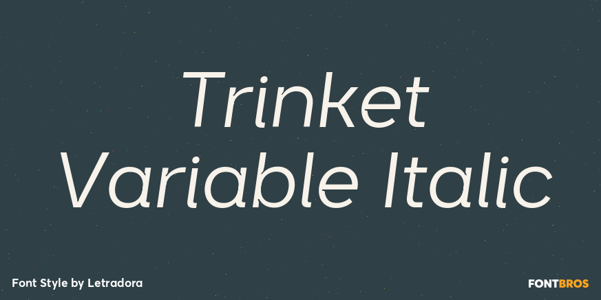 Trinket Variable Italic Poster