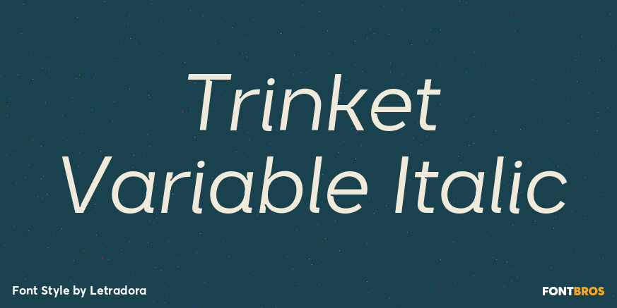 Trinket Variable Italic Poster