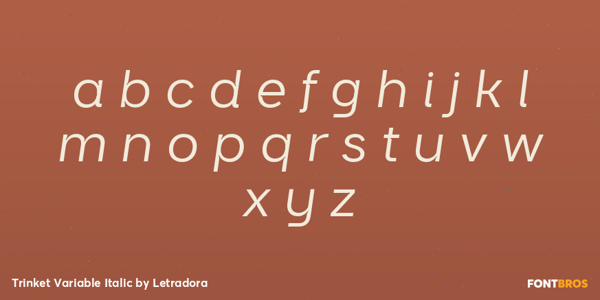 Trinket Variable Italic Font Poster #3