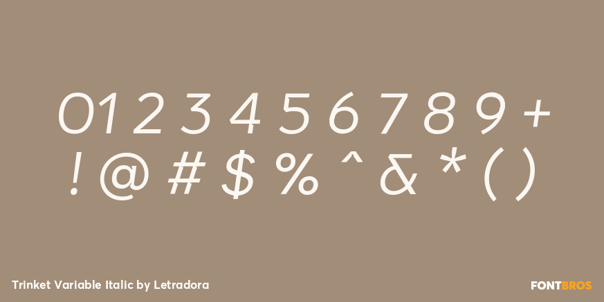 Trinket Variable Italic Font Poster #4