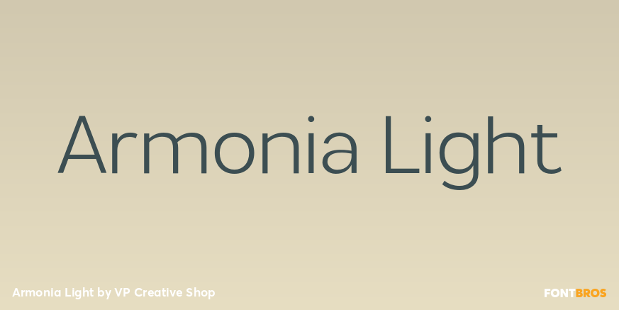 Armonia Light Font Poster #1