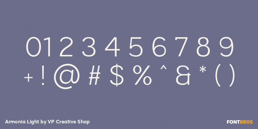 Armonia Light Font Poster #4