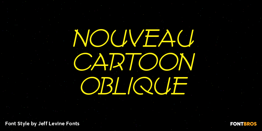 Nouveau Cartoon Oblique Poster