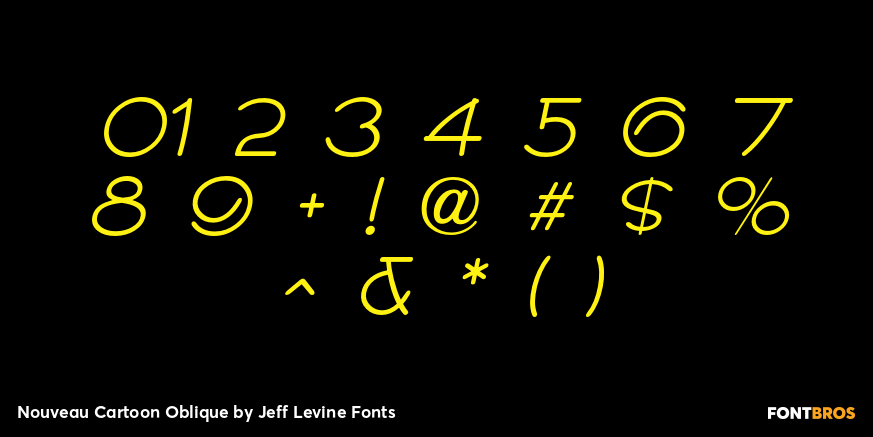 Nouveau Cartoon Oblique Font Poster #1