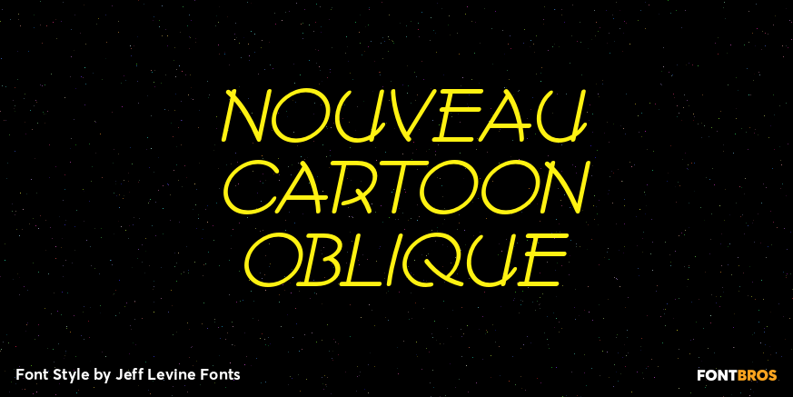 Nouveau Cartoon Oblique Poster