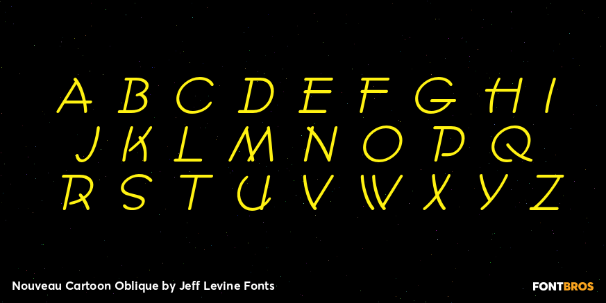 Nouveau Cartoon Oblique Font Poster #1
