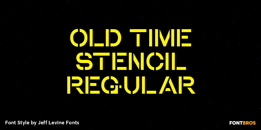Old Time Stencil Regular Font Poster #1