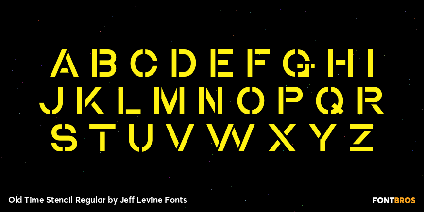 Old Time Stencil Regular Font Poster #3