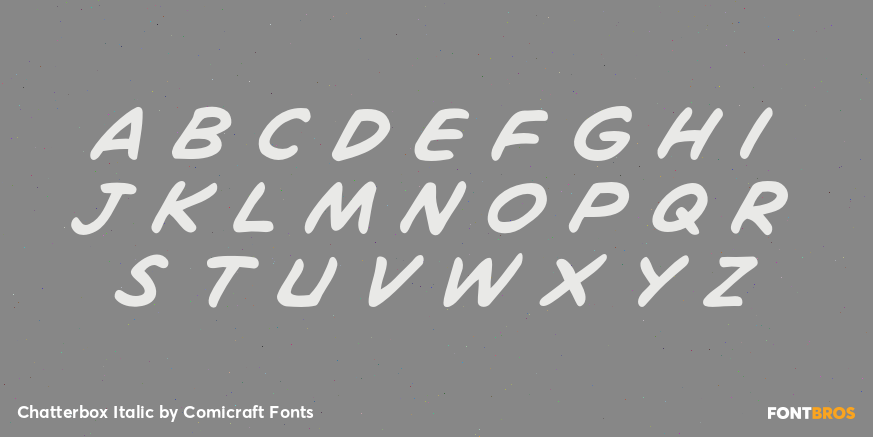 Chatterbox Italic Font Poster #3