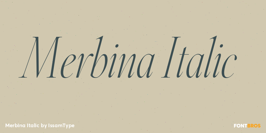 Merbina Italic Font Poster