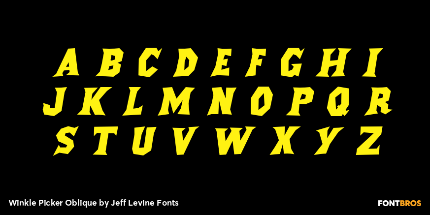 Winkle Picker Oblique Font Poster #3