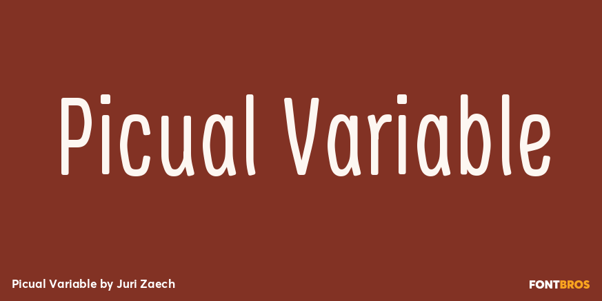 Picual Variable Font Poster
