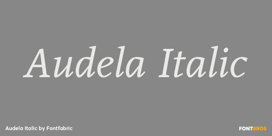Audela Italic Font Poster #1
