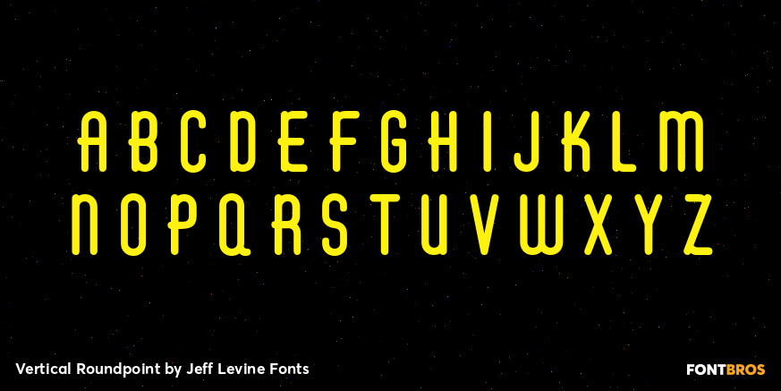 Vertical Roundpoint Font Poster #2