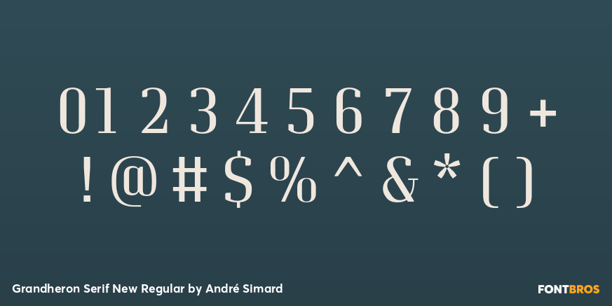 Grandheron Serif New Regular Font Poster #1
