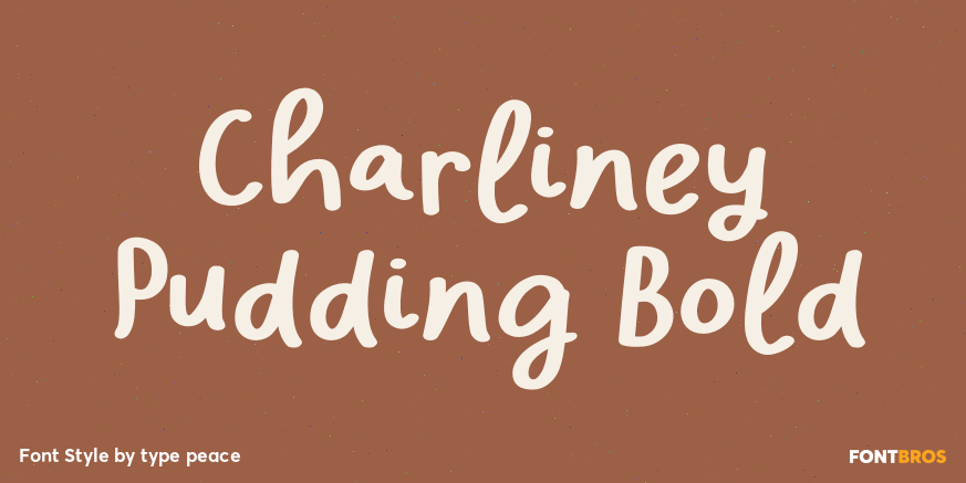 Charliney Pudding Bold Font Poster #1