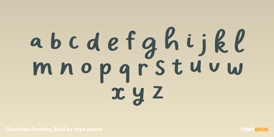 Charliney Pudding Bold Font Poster #1
