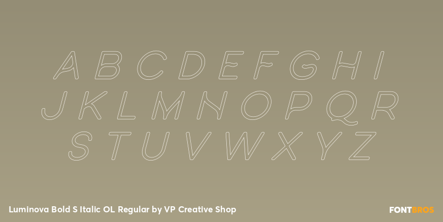 Luminova Bold S Italic OL Regular Font Poster #1