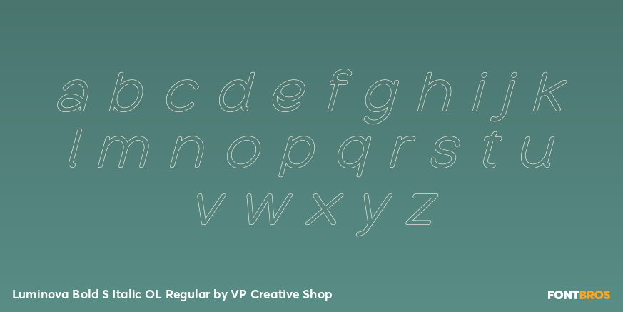 Luminova Bold S Italic OL Regular Font Poster #1