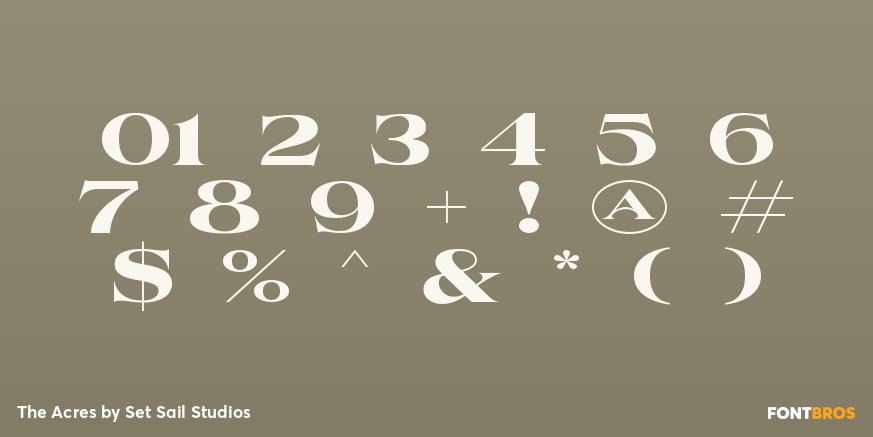 The Acres Font Poster #1