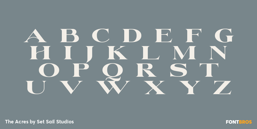 The Acres Font Poster #1
