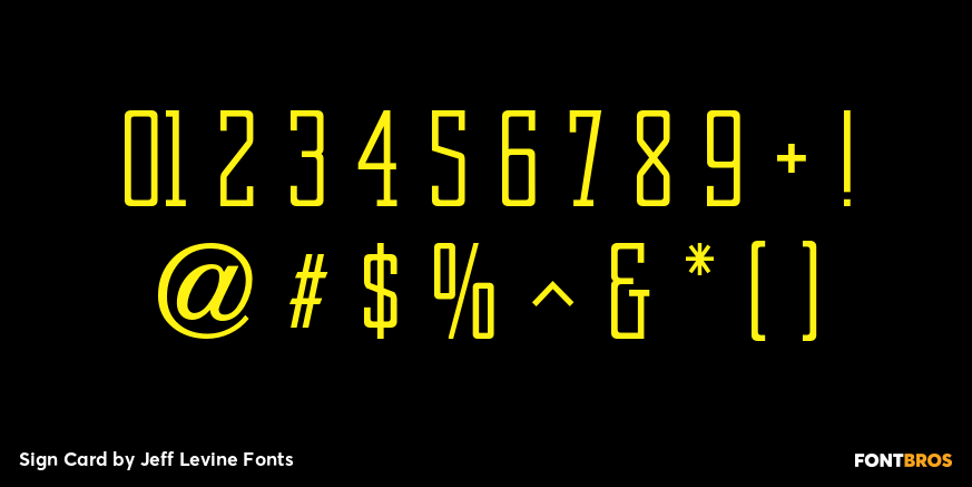 Sign Card Font Poster #4