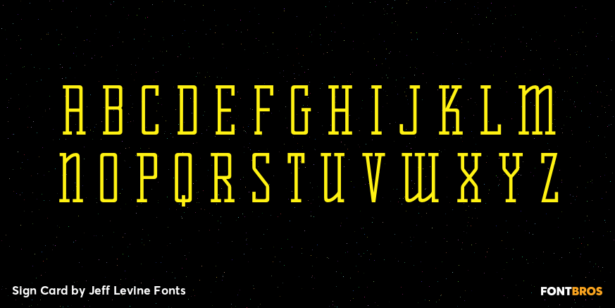Sign Card Font Poster #3