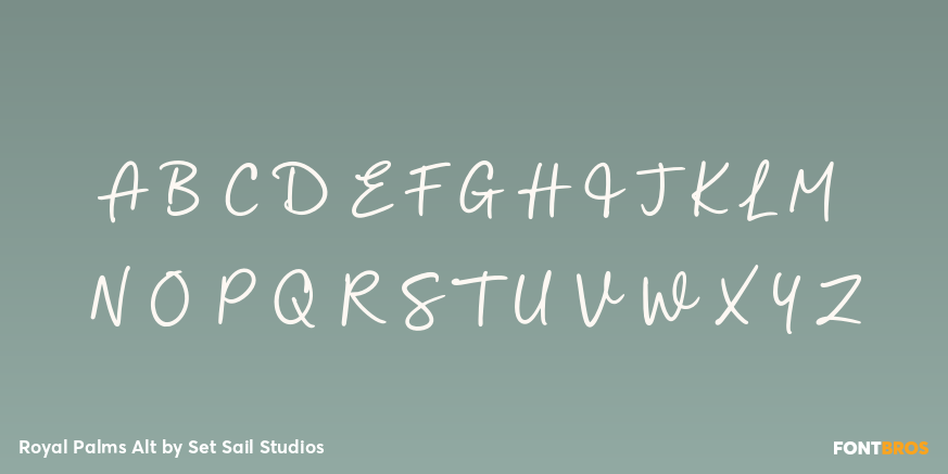 Royal Palms Alt Font Poster #2