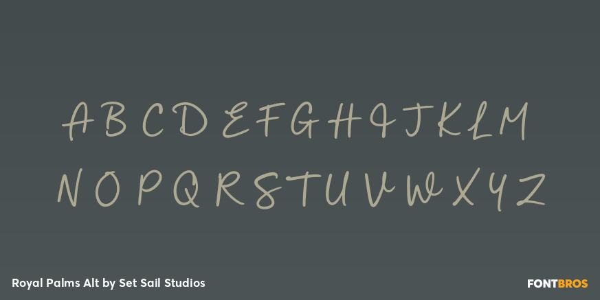 Royal Palms Alt Font Poster #1