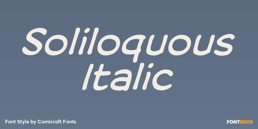 Soliloquous Italic Poster