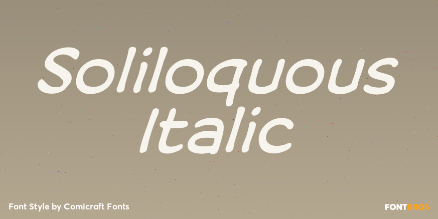 Soliloquous Italic Poster