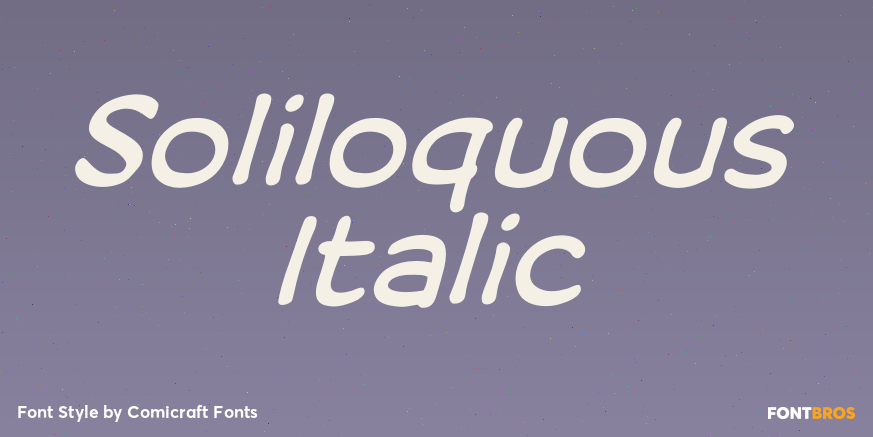 Soliloquous Italic Poster