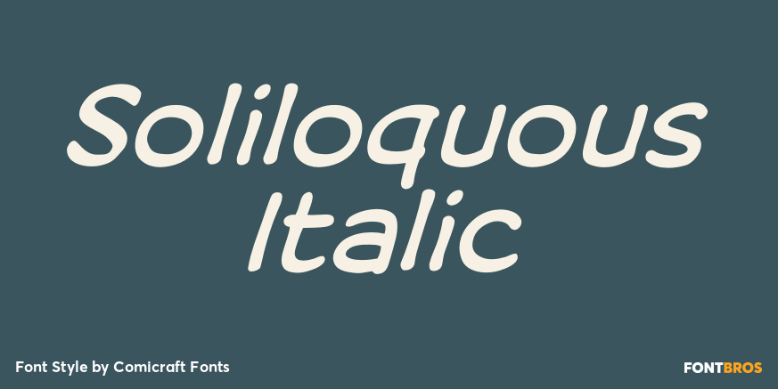 Soliloquous Italic Poster