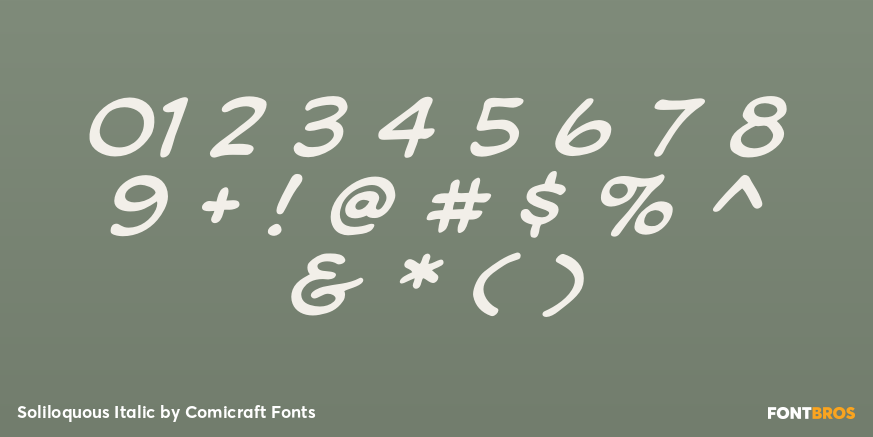 Soliloquous Italic Font Poster #1