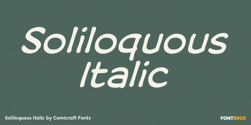 Soliloquous Italic Poster
