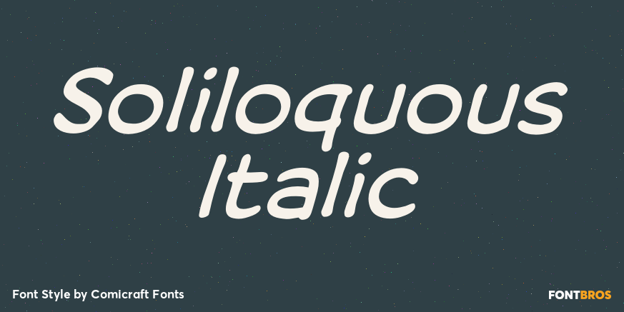 Soliloquous Italic Poster