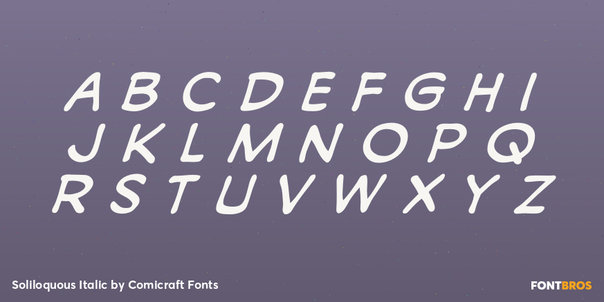 Soliloquous Italic Font Poster #1