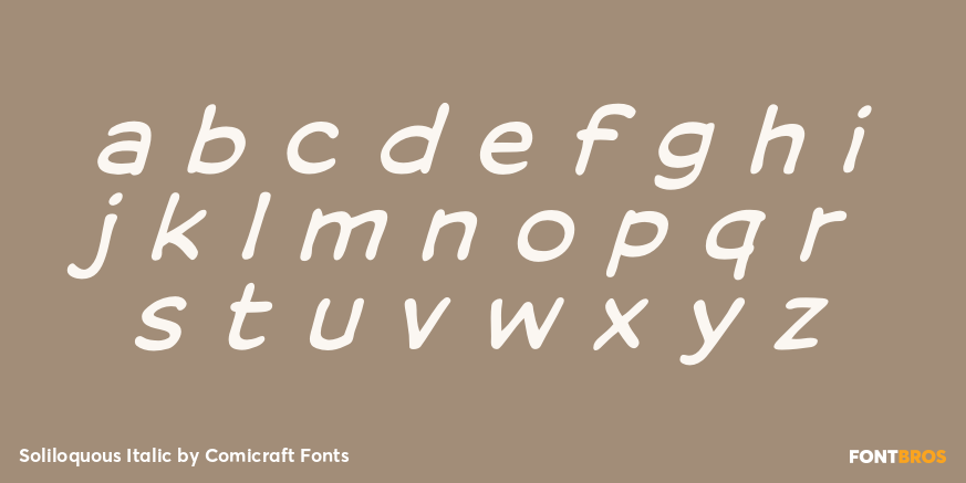 Soliloquous Italic Font Poster #1