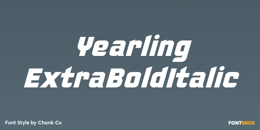 Yearling ExtraBoldItalic Poster