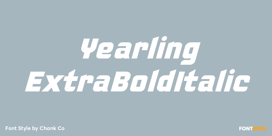 Yearling ExtraBoldItalic Poster
