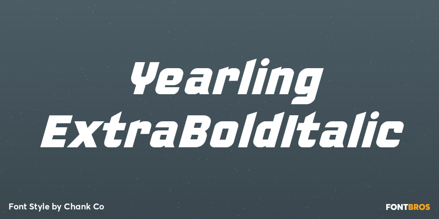 Yearling ExtraBoldItalic Poster