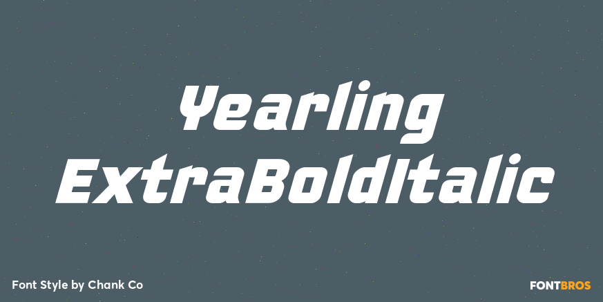 Yearling ExtraBoldItalic Poster