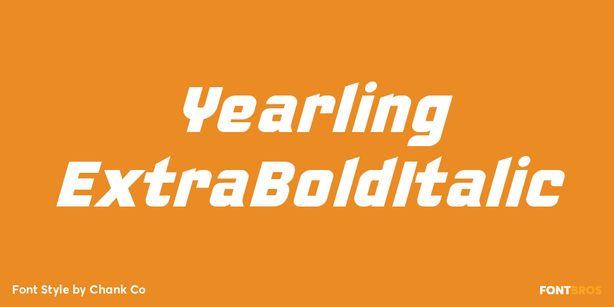 Yearling ExtraBoldItalic Poster