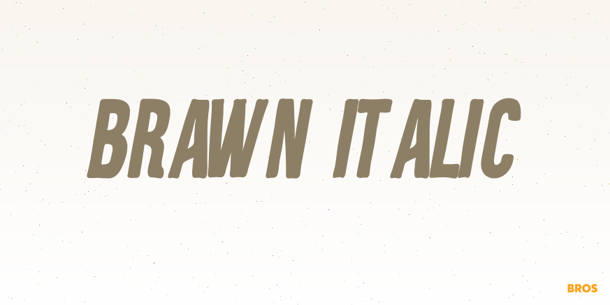 Brawn Italic Poster