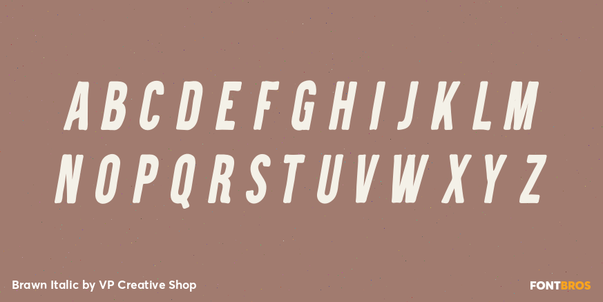 Brawn Italic Font Poster #2